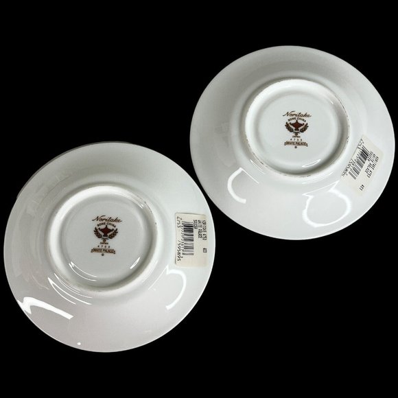 Noritake White Palace Footed Cup And Saucer Set of 2 Bone China NEW With Tags - Picture 10 of 10